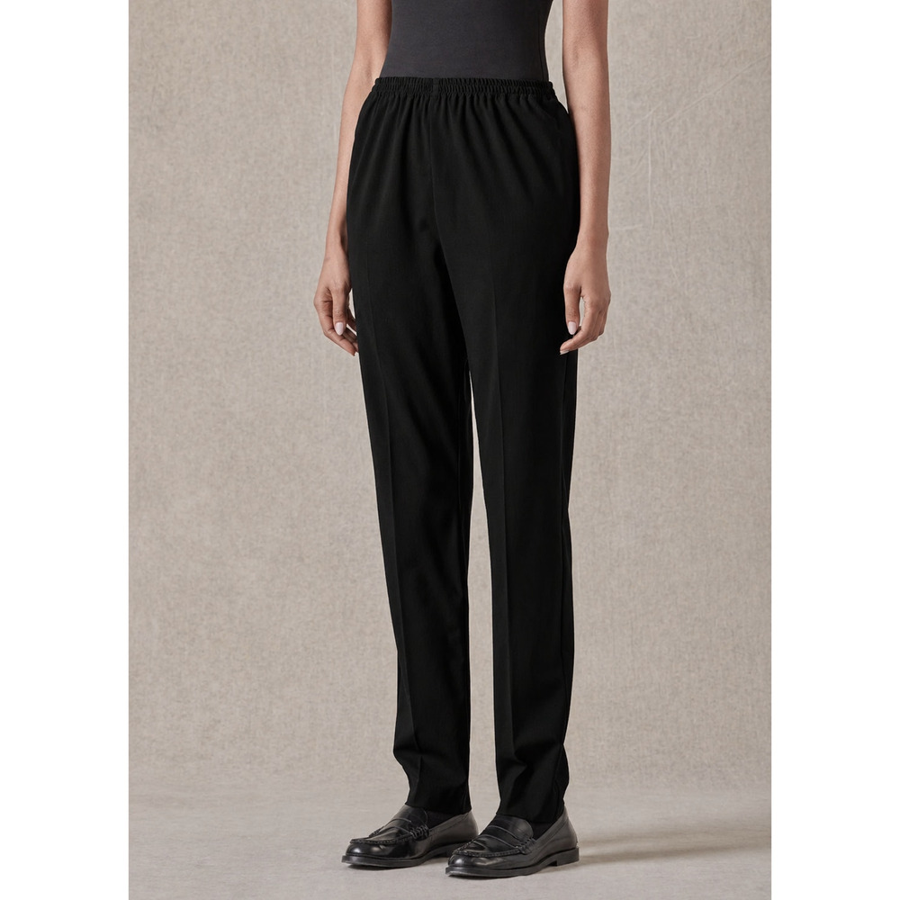 eskandar 2 Wool Stretch Narrow Trouser $895 Pull On Minimalist Straight Leg Pant